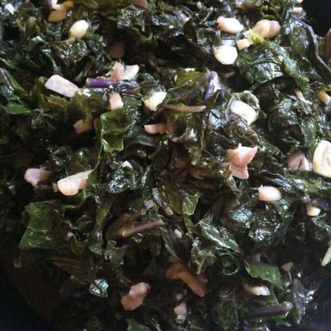 Braised Kale with Garlic
