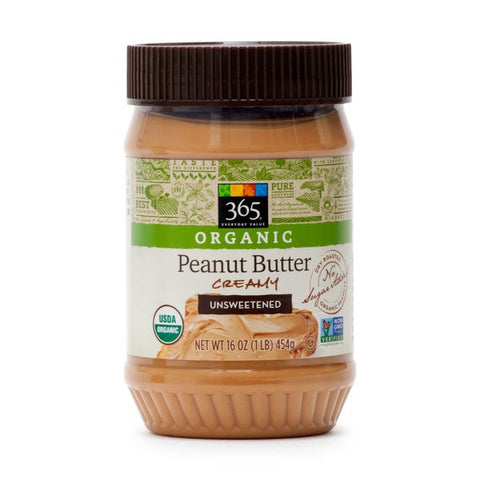 365 Organic Creamy Unsweetened Peanut Butter