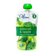 Plum Baby Stage 2 Blends Broccoli and Apple Baby Food Pouch