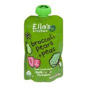 Ella's Kitchen Organic Pears, Peas and Broccoli Puree Stage 1