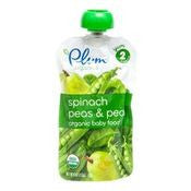 Plum Baby Spinach Peas & Pear Stage 2 Baby Food